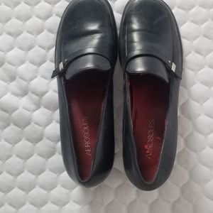Vintage Aerosoles Chunky Heel Black Loafers Size 8